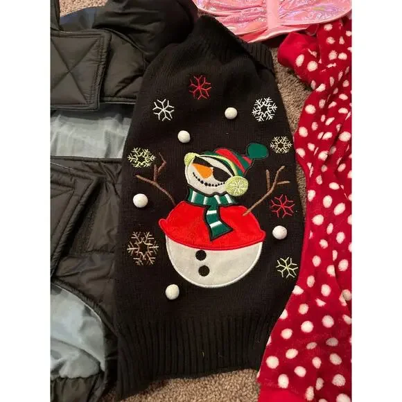 Large Dog clothes costumes puffer jacket/coat Lot of 6 Christmas/Halloween - Picture 2 of 5